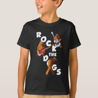 T-shirt Basculez la pièce en t de l'enfant de chiens