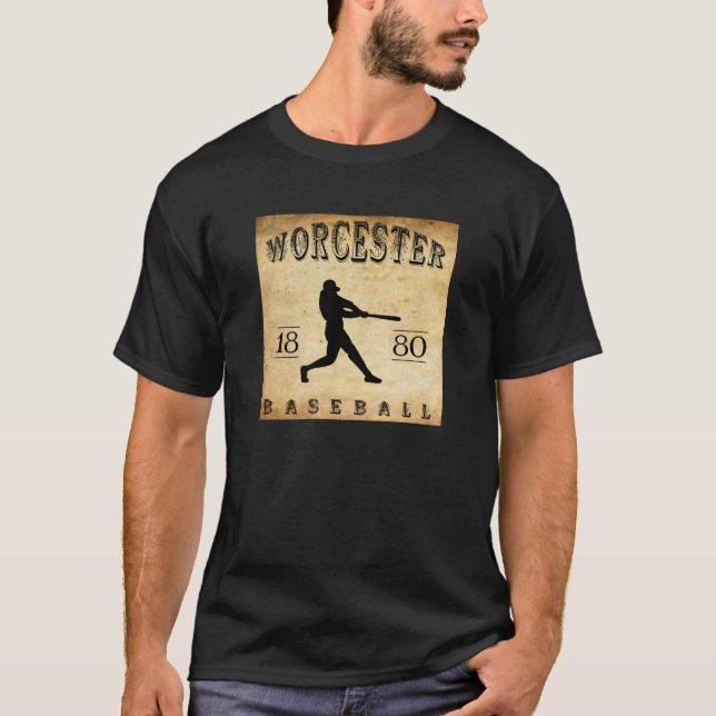 T-shirt Base-ball 1880 de Worcester le Massachusetts (Devant)