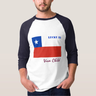 T-shirt Base-ball 33 Jersey chanceux du Chili de vivats