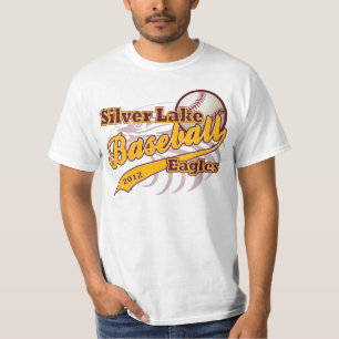 T-shirt Base-ball argenté d'Eagles de lac