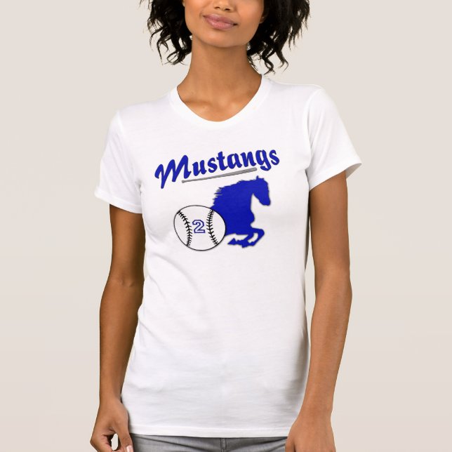 T-shirt Base-ball de mustangs (Devant)