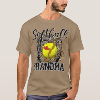 T-shirt Base-ball grand-mère Leopard Funny Softball Mère M