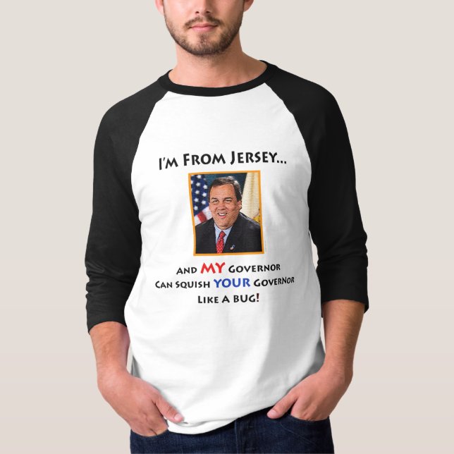 T-shirt Base-ball Jersey de Chris Christie du Gouverneur (Devant)
