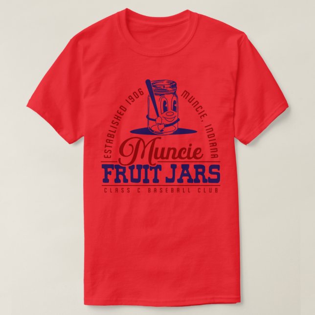 T-shirt Base-ball Muncie Fruit Jars (Design devant)