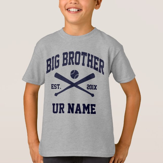 T-shirt Base-ball personnalisé de frère (Devant)