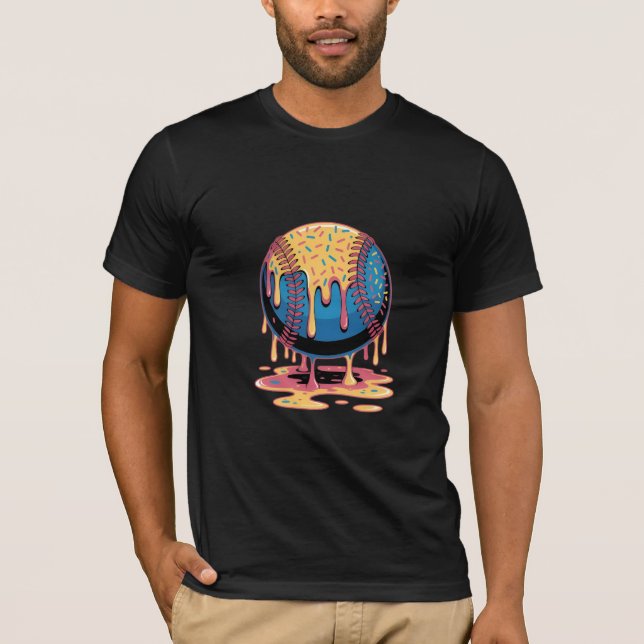 T-shirt Base-ball Psychedelique Fondant (Devant)