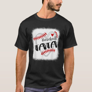 T-shirt Base Personnalisée De Baseball Coeur Tee Cute Tata
