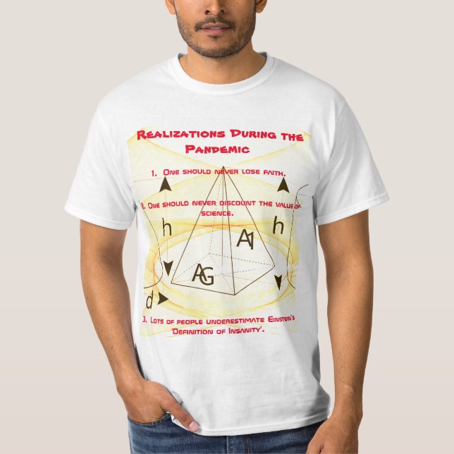 T-shirt Base - 'Réalisations pendant la pandémie' (Devant)