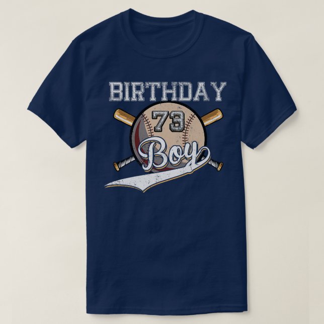 T-shirt Baseball 73e fête d'anniversaire 73 ans Baseball (Design devant)