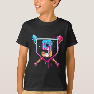 T-shirt Baseball 9 ans Crème glacée goutte 9e anniversaire