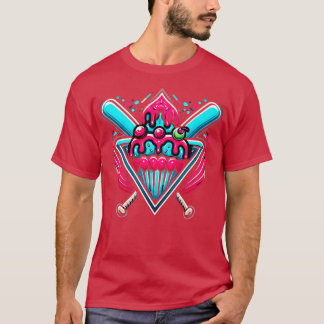 T-shirt Baseball Accueil Social Club pour Garçon Crème gla