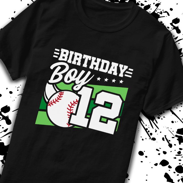 T-shirt Baseball Anniversaire 12 ans Garçon 12ème Annivers (Créateur téléchargé)