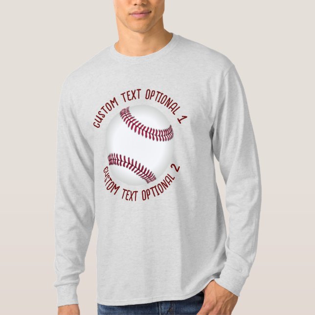 T-shirt Baseball avec texte (Devant)