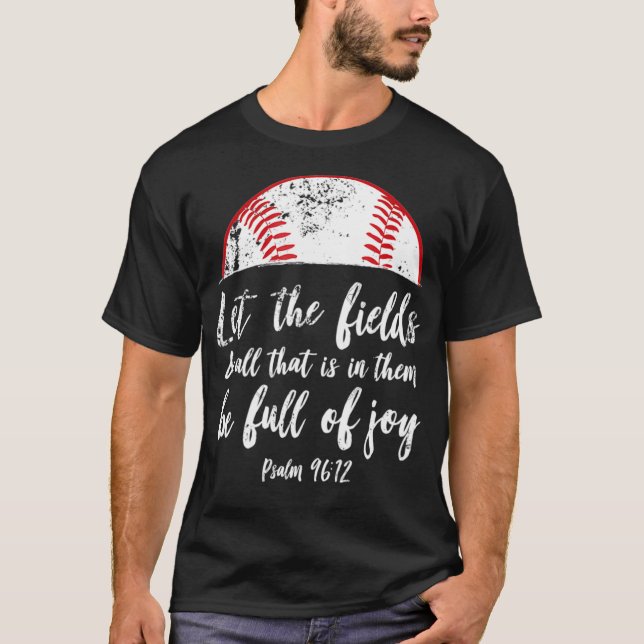 T-shirt Baseball Bible Verse mignon Christian Psalm 96 Cad (Devant)