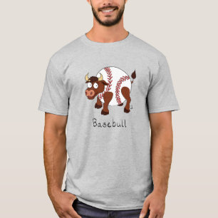 T-shirt Baseball Bull Sports Enfants amusants