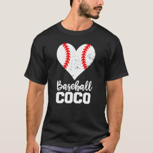 T-shirt Baseball Coco Baseball Cœur Grand-mère Coco