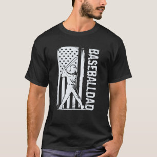 T-shirt Baseball DAD USA American Flag Père Jour 4