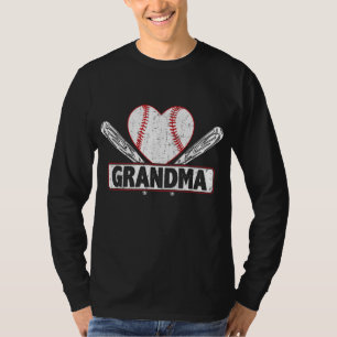 T-shirt Baseball de grand-mère jumelé Famille de softball 