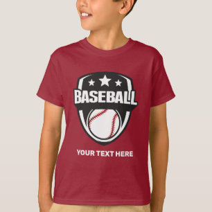 T-shirt Baseball de texte personnalisé