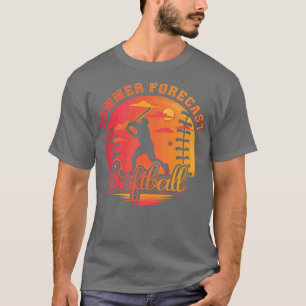 T-shirt Baseball d'été Prévision jours ensoleillés et Doub