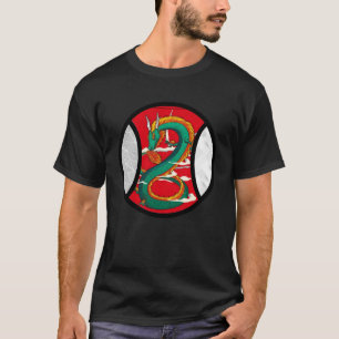 T-shirt Baseball Dragon Bat Et Ball Sport