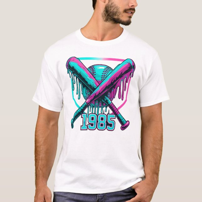 T-shirt Baseball Drip For Boys Ice Cream Drip Youth Boys  (Devant)