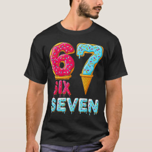 T-shirt Baseball Drip Numéro 67 Joueur 67 Mème Crème Glacé