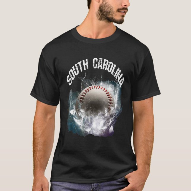 T-shirt Baseball en Caroline du Sud (Devant)