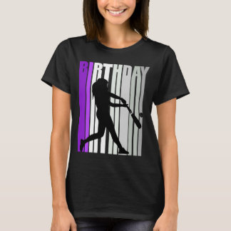 T-shirt Baseball Enfant Violet Anniversaire Entraînement C
