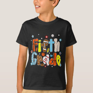 T-shirt Baseball Football Basketball Preppy Cinquième Clas