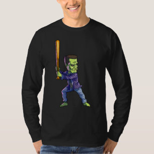 T-shirt Baseball Frankenstein Halloween Hommes Garçons Bas