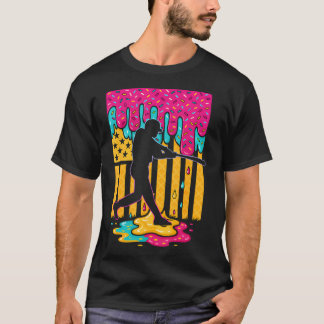 T-shirt Baseball Glace Dégoulinant Garçons Filles Drapeau