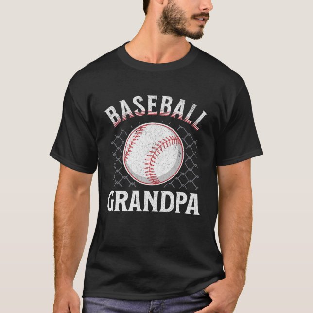 T-shirt Baseball grand-pa Ball Heart Papa Père's Day Sport (Devant)