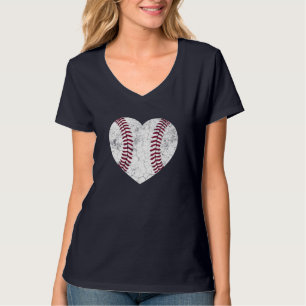 T-shirt Baseball Heart Fun Maman Papa Hommes Femmes SOFTBA