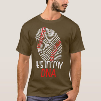 T-shirt Baseball Its in my DNA Fingerprint