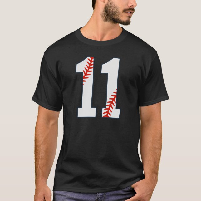 T-shirt Baseball Jersey Number 11 (Devant)