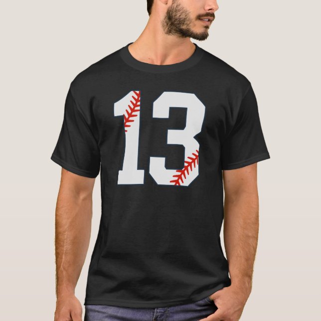 T-shirt Baseball Jersey Number 13 (Devant)