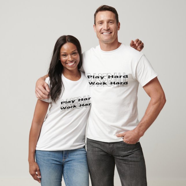 T-shirt Baseball - Jouer dur / Travailler ferme chemise (Unisexe)