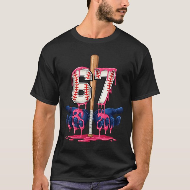 T-shirt Baseball Lifestyle Shirt Youth Baseball Glove Drip (Devant)