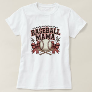 T-Shirt Baseball Maman avec Bâtons, Arcs et Éclair
