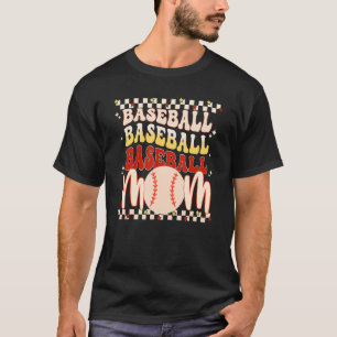 T-shirt Baseball Maman Leopard Retro Jeu Super Jour Sport