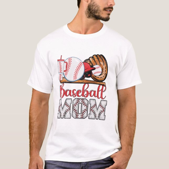T-shirt Baseball Maman Maman Baseball (Devant)
