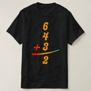 T-shirt Baseball Math 6 4 3 2 Inspiré Double Play Softball