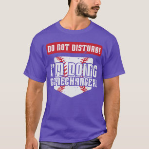 T-shirt Baseball Ne pas déranger faisant un changement de