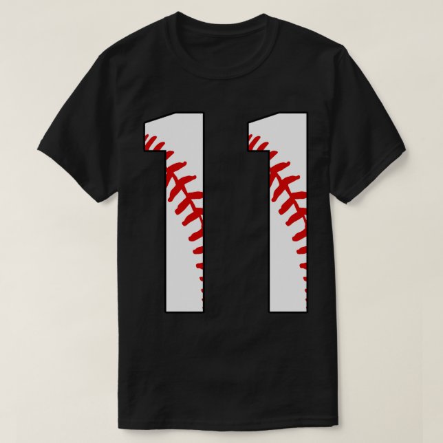 T-shirt Baseball Numéro 11 11 Baseball Jersey Favorite Pl (Design devant)
