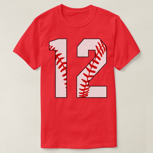 T-shirt Baseball Numéro 12 12 Jersey De Baseball Favorite  (Design devant)