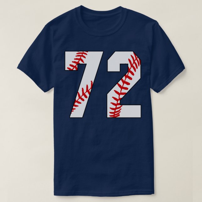 T-shirt Baseball Numéro 72 72 Baseball Jersey Favorite Pl (Design devant)