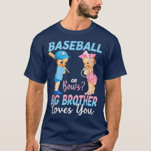 T-shirt Baseball Ou Bows Big Brother Vous Aime Bébé Genre