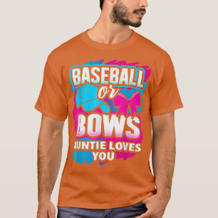 T-shirt Baseball Ou Bows Genre Révéler La Fête Tante Aime