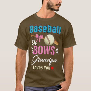 T-shirt Baseball Ou Bows Grand-père Vous Aime Révéler Le S